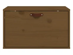 Armario de pared marrón miel 60x30x35 cm Madera maciza de pino
