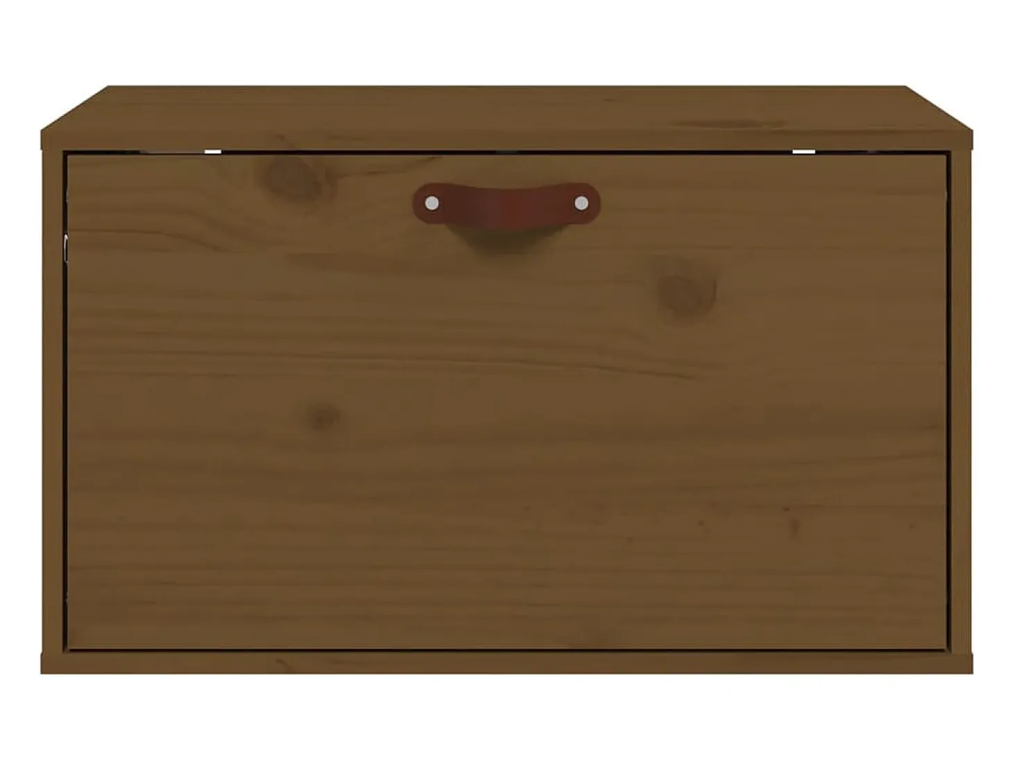 Armario de pared marrón miel 60x30x35 cm Madera maciza de pino