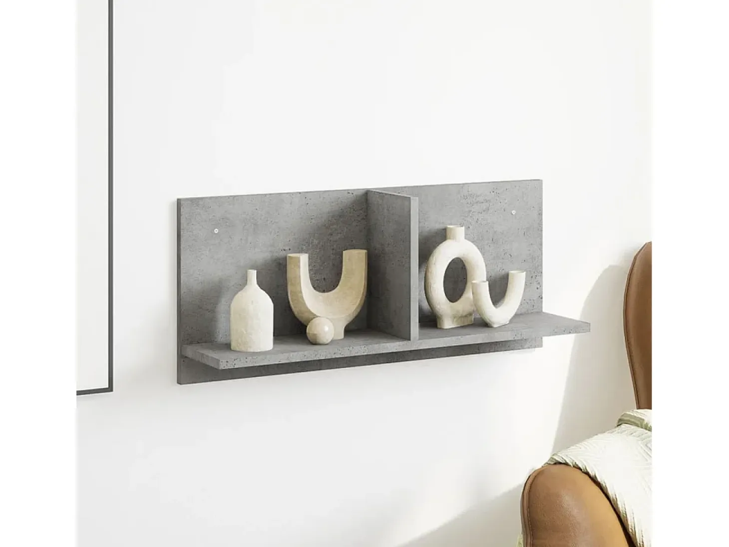 Armario de pared 70x16,5x30 cm gris hormigón madera de ingeniería
