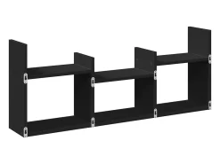 Armario de pared 100x18x40 cm madera de ingeniería negra