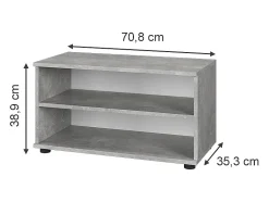 Armario de salón hormigón 70.8x35.3x38.9 berno