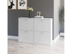 Armario de zapatos blanco 120x24x81 cm HOMCOM