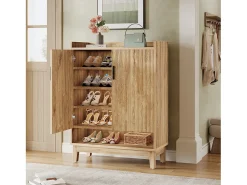 Armario de zapatos con puertas, armario de almacenamiento para zapatos de entrada para 20 pares, organizador de zapatos estilo casero
