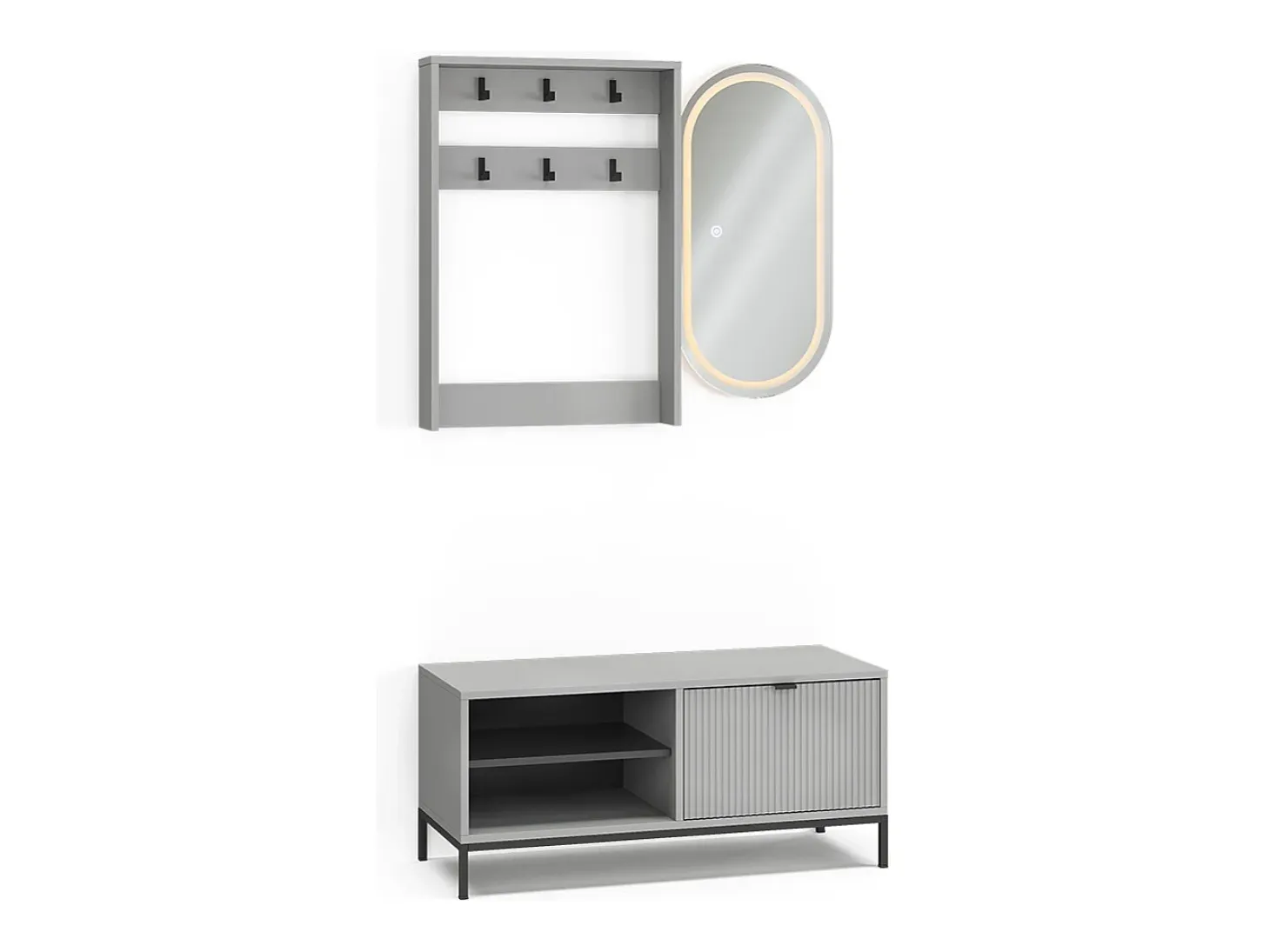 Armario gris 100x40x45 eliza