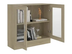 Armario libros madera contrachapada color roble 82,5x30,5x80 cm ES544652