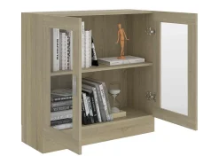 Armario libros madera contrachapada color roble 82,5x30,5x80 cm