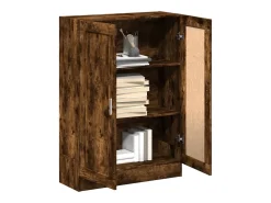 Armario libros madera de ingeniería roble humo 82,5x30,5x115 cm