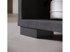 Armario moderno 90 cm armario de entrada con espejo estantes y barra mate matera blanco