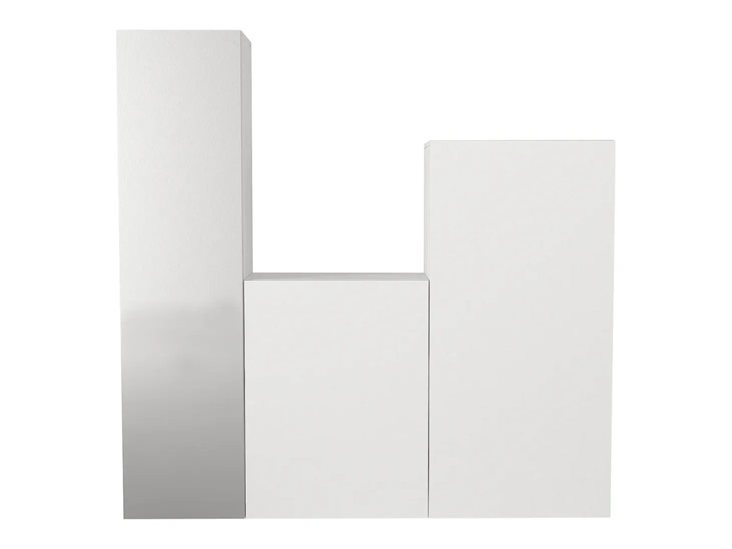 Armario modular con 1 espejo y 3 puertas blanco - TELEZA