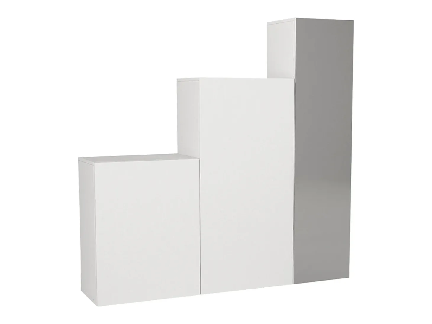Armario modular con 1 espejo y 3 puertas blanco - TELEZA