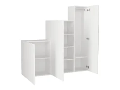 Armario modular con 1 espejo y 3 puertas blanco - TELEZA