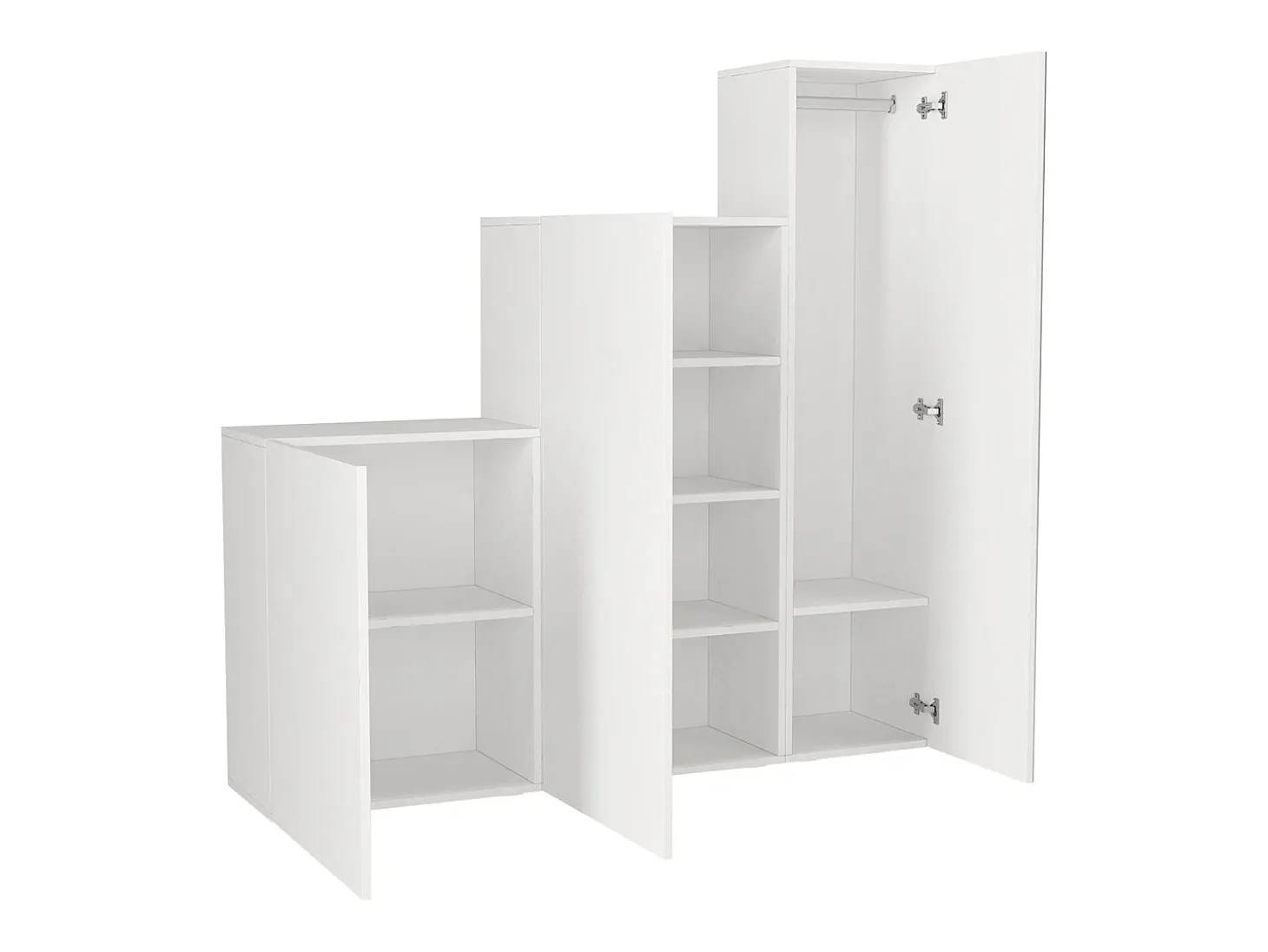 Armario modular con 1 espejo y 3 puertas blanco - TELEZA