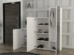 Armario modular con 1 espejo y 3 puertas blanco - TELEZA