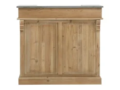 Armario mueble bar en madera reciclada 120cm Garance