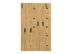 Armario natural con 2 puertas, espejo, paragüero y banco zapatero, multifuncional 115 x 37 x 185