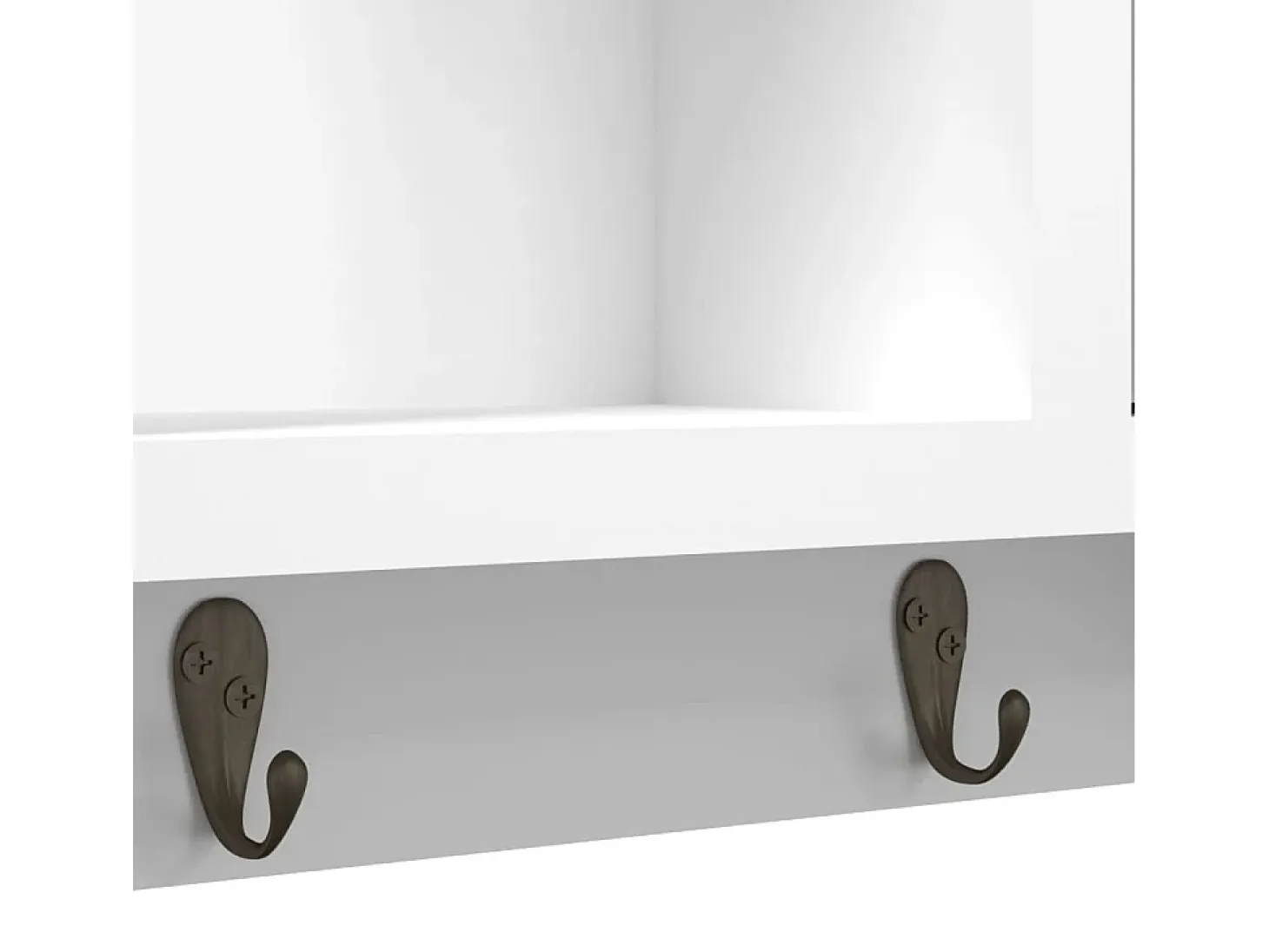 Armario para llaves blanco contrachapada y acero 40x8,5x20 cm