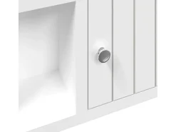 Armario para llaves blanco contrachapada y acero 40x8,5x20 cm