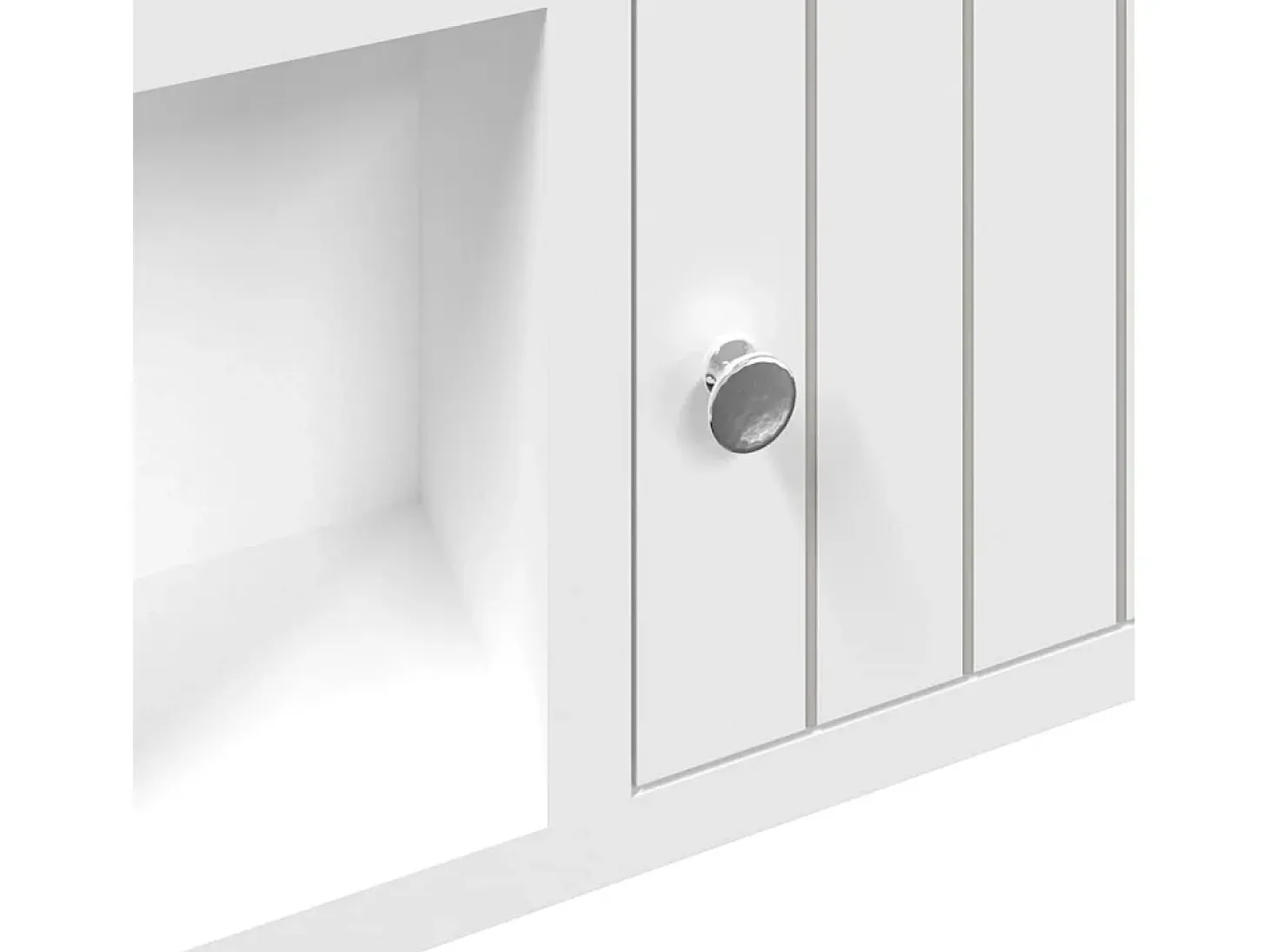 Armario para llaves blanco contrachapada y acero 40x8,5x20 cm