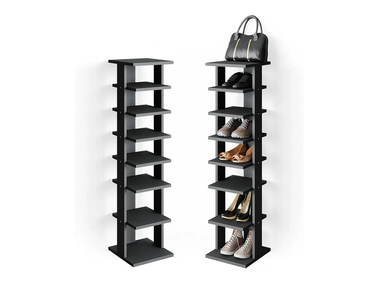 Armario para zapatos antracita 26.7x27.7x110 sara