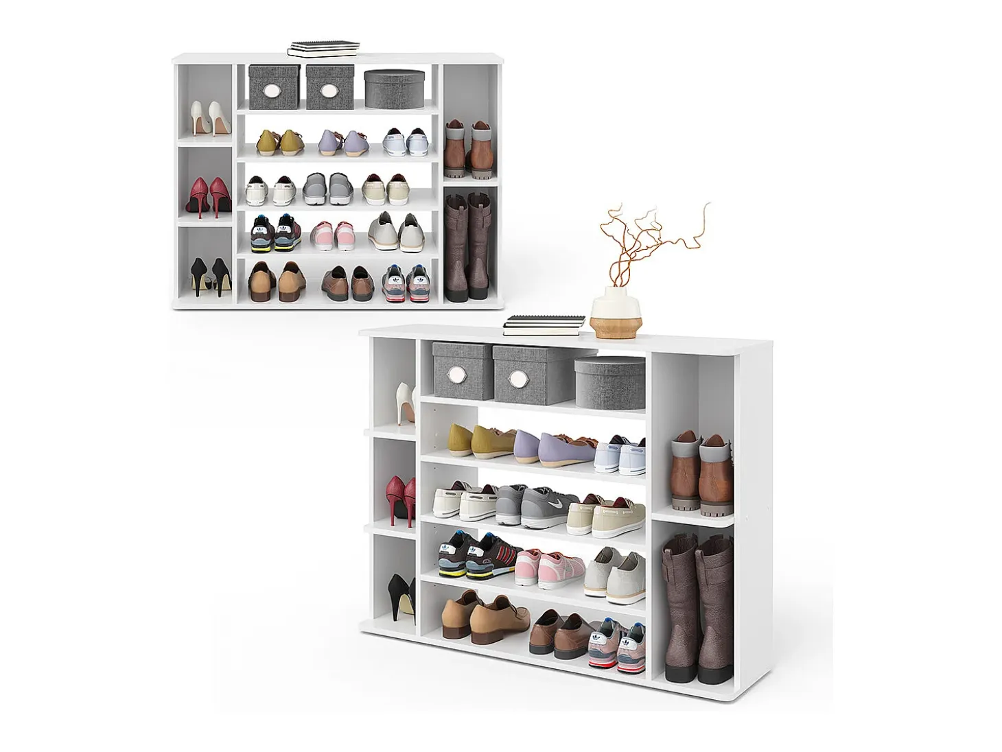 Armario para zapatos blanco 116.2x30.1x87.4 levin