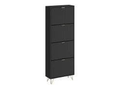 Armario para zapatos negro 60x23.5x166.7 helge