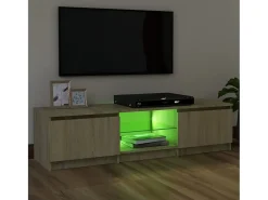 Armario TV con luces LED roble Sonoma 120x30x35,5 cm