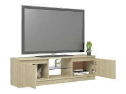Armario TV con luces LED roble Sonoma 120x30x35,5 cm