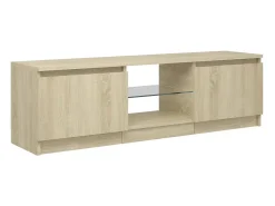 Armario TV con luces LED roble Sonoma 120x30x35,5 cm