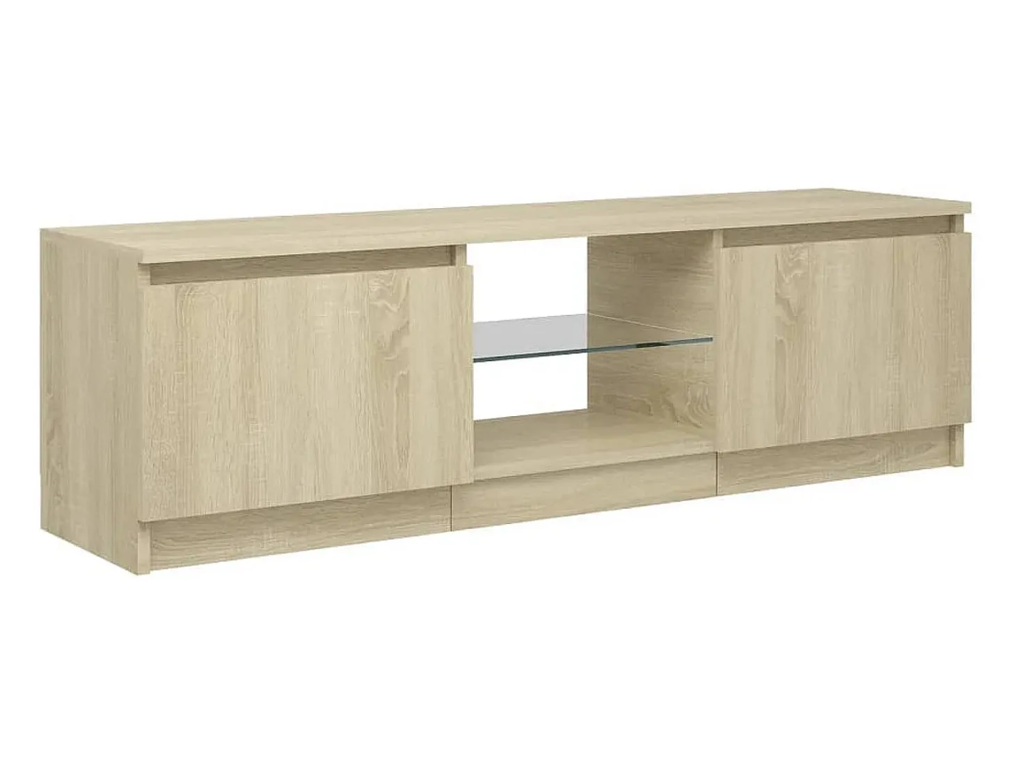 Armario TV con luces LED roble Sonoma 120x30x35,5 cm
