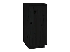 Armario zapatero de madera maciza de pino negro 35x35x80 cm ES411843