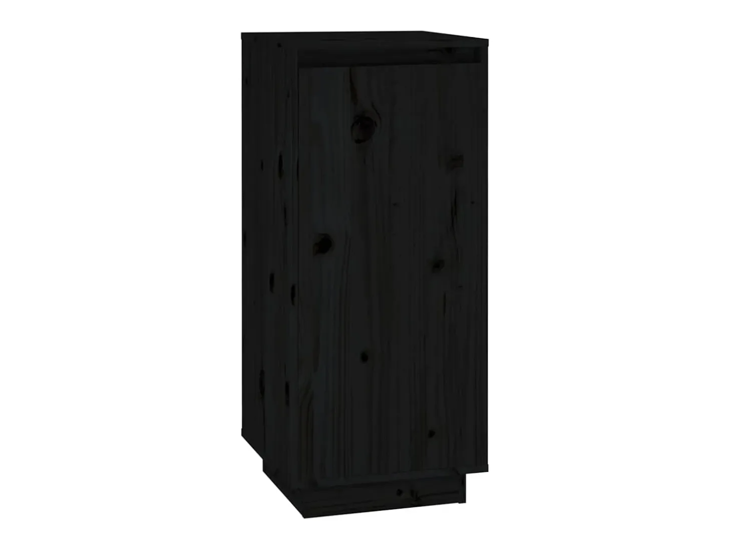 Armario zapatero de madera maciza de pino negro 35x35x80 cm ES411843