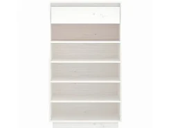 Armario zapatero de madera maciza de pino 60x34x105 cm ES964030