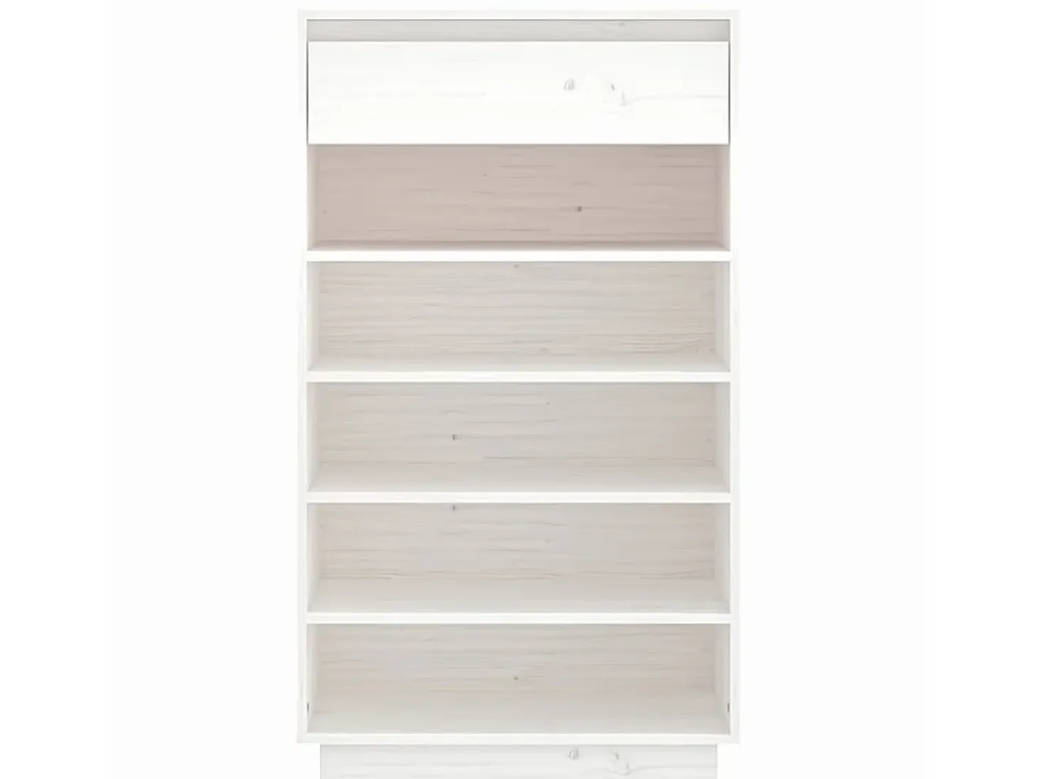 Armario zapatero de madera maciza de pino 60x34x105 cm ES964030