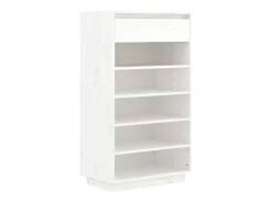 Armario zapatero de madera maciza de pino 60x34x105 cm ES964030