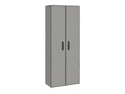 Armario zapatero de tela gris 60x30x166 cm ES233509