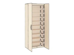 Armario zapatero de tela crema 60x30x166 cm ES921902