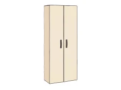 Armario zapatero de tela crema 60x30x166 cm ES921902