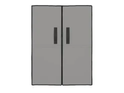 Armario zapatero de tela gris 60x28x90 cm ES690705