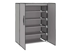 Armario zapatero de tela gris 60x28x90 cm ES690705