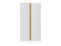 Armario zapatero Eitan Blanco Artik (Blanco Mate) - Roble Nodi