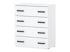 Armario zapatero en blanco 71x82,9x35 cm – mueble de almacenamiento con 4 estantes