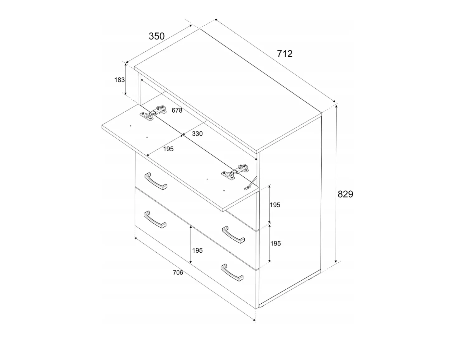 Armario zapatero en blanco 71x82,9x35 cm – mueble de almacenamiento con 4 estantes