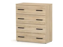 Armario zapatero en roble Sonoma 71x82,9x35 cm – mueble de almacenamiento con 4 estantes