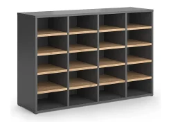 Armario zapatero roble dorado 104x33x65.5 lysander