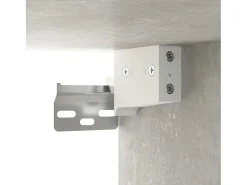 Armarios de pared 2 piezas Gris hormigón 102x30x20cm Madera de ingeniería