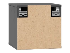 Armarios de pared 2 uds Gris 31,5x30x30 cm Madera maciza de pino