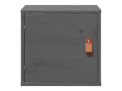 Armarios de pared 2 uds Gris 31,5x30x30 cm Madera maciza de pino