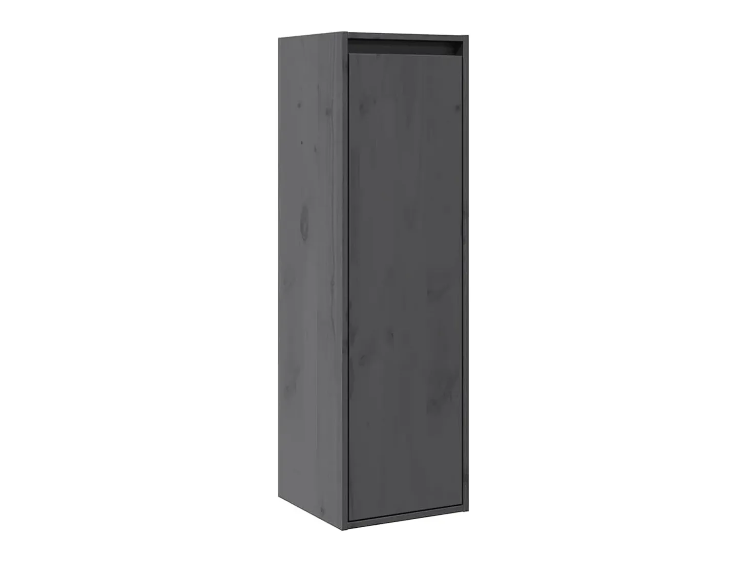 Armarios de pared 2 uds Gris 30x30x100 cm Madera maciza de pino