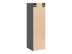 Armarios de pared 2 uds Gris 30x30x100 cm Madera maciza de pino