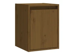 Armarios de pared 2 uds Marrón miel 30x30x40 cm Pino macizo